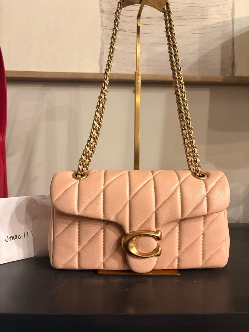 Coach Quilted tabby 26 in cream(pink)